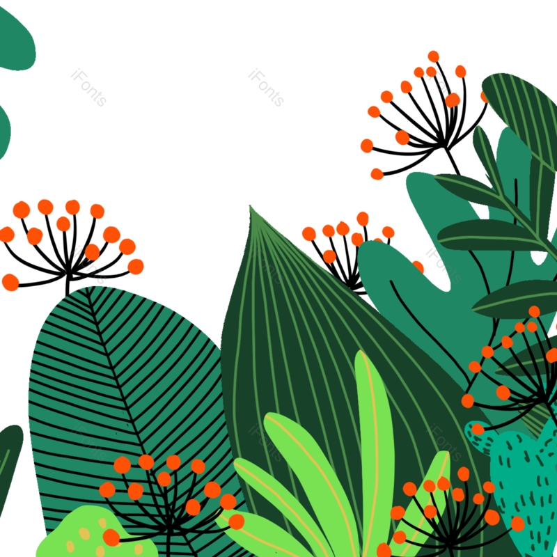 叶子图片,花朵元素,花朵素材PNG,植物免抠素材